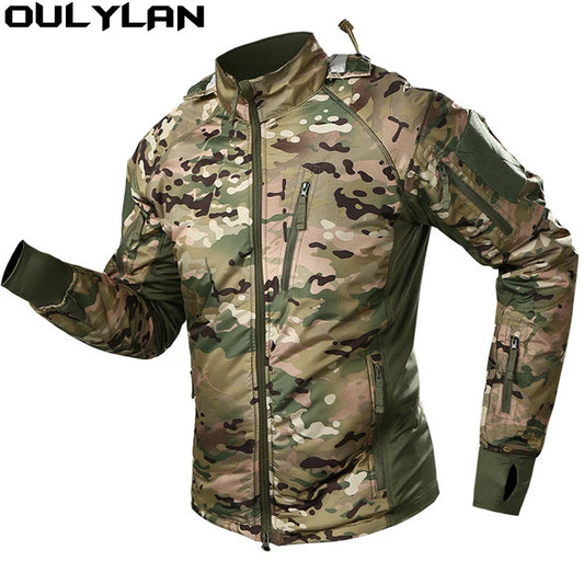 Windbreaker Men's Waterproof Tactical Hooded Jacket