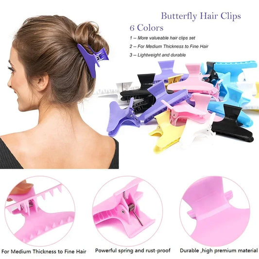 3/12pcs Butterfly Hair Clips