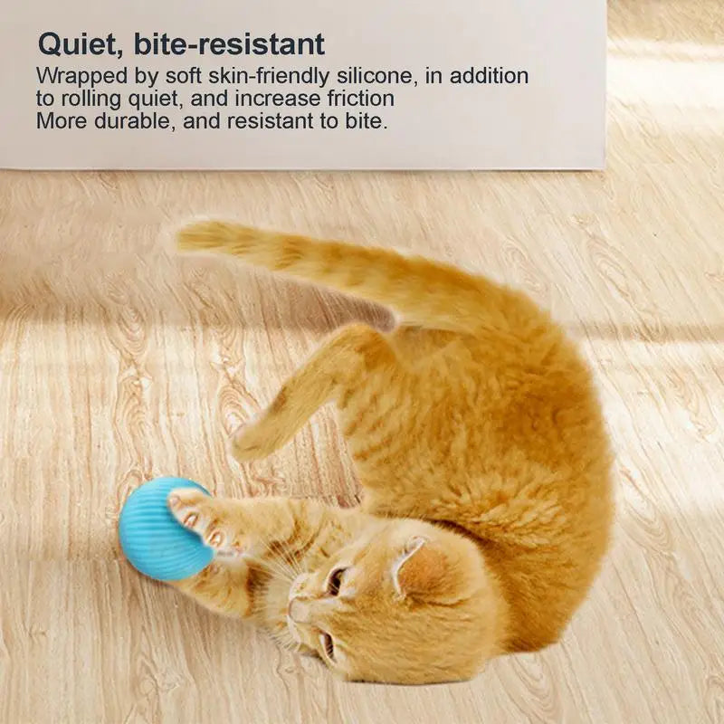 Rechargeable Cat Ball Toy, Smart Automatic Rolling Toy, 360 Degree Spinning Ball