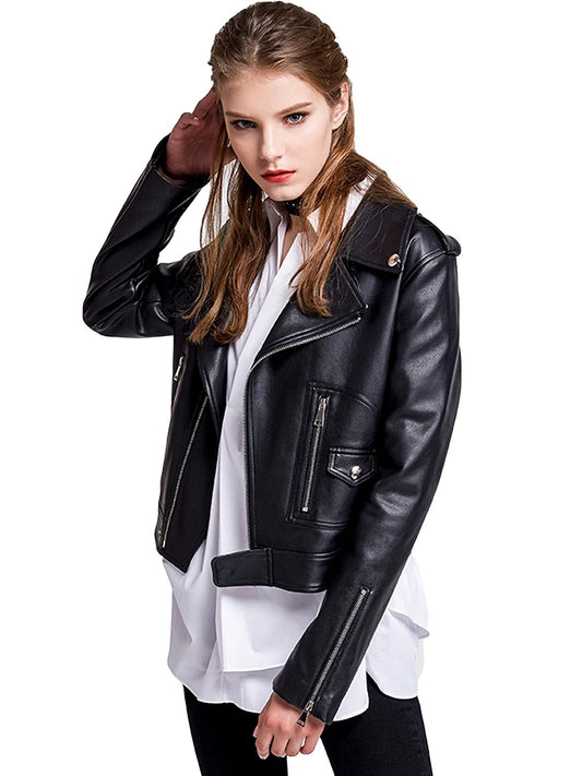 Women Faux Leathers Jacket