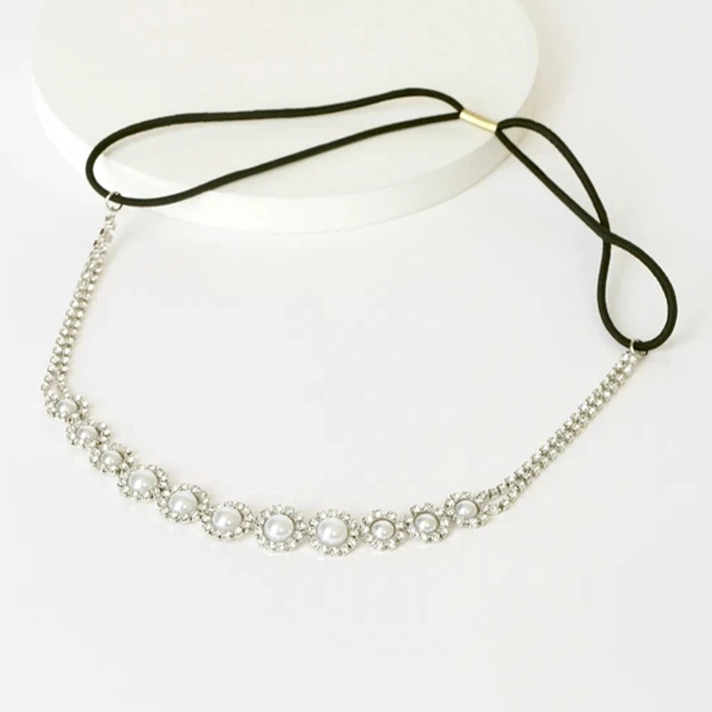 Stonefans Rhinestone Pearl Headband for Women