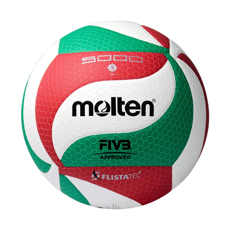 Original Molten Volleyball Standard Size 5 PU Ball for Students Adult and Teenager Competition Training Outdoor Indoor