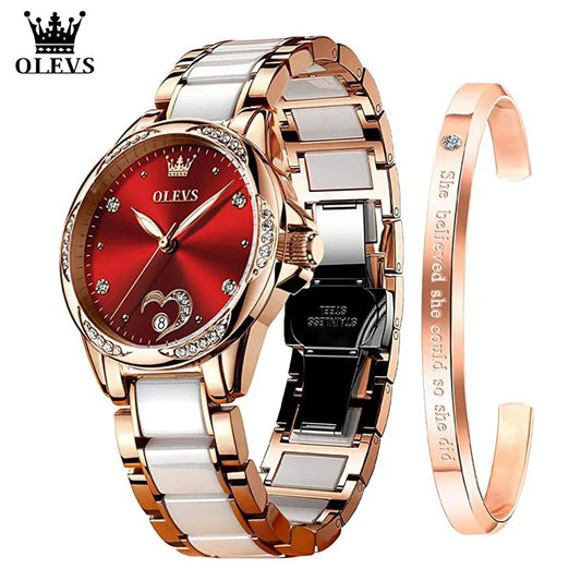 Watch for Women Stainless Steel Ceramic Watchband