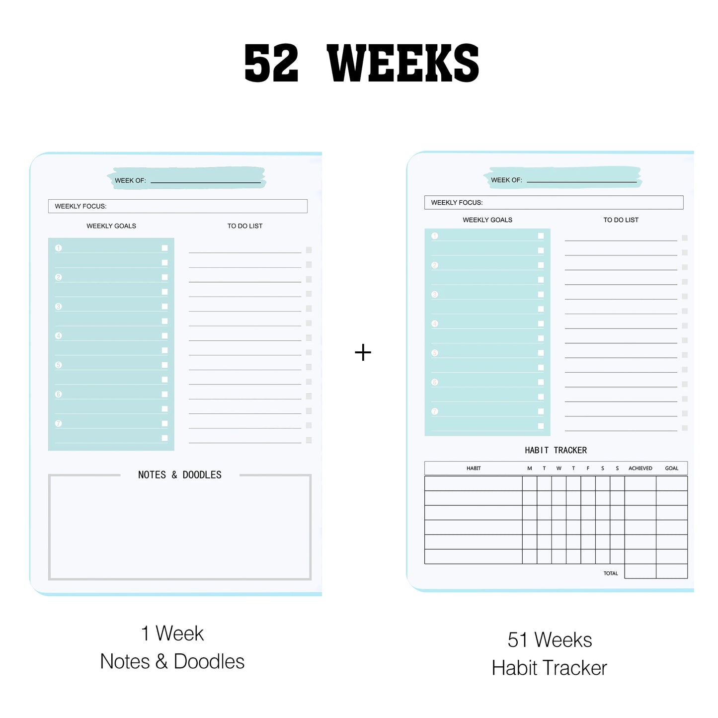 2024 Weekly Planner Agenda A5 Notebook Planner Pouch 52 Weeks Planner