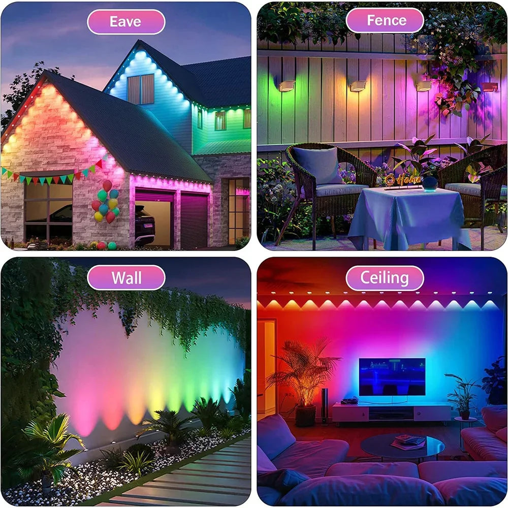 Permanent Outdoor Lights Smart RGBIC Eaves LED Lights