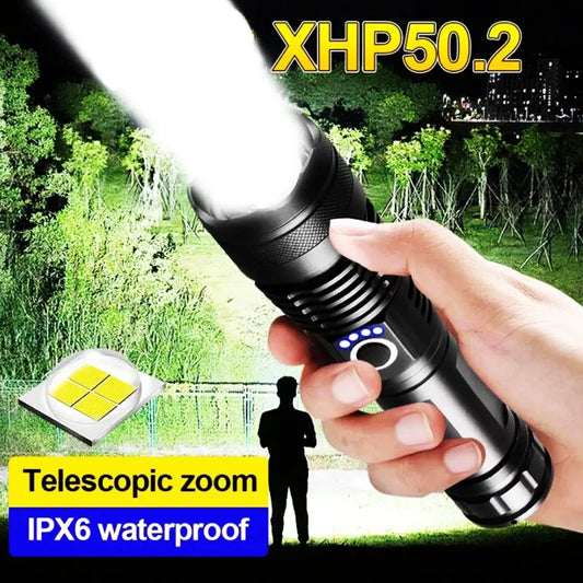 10000 Lumen Rechargeable Tactical Flashlight